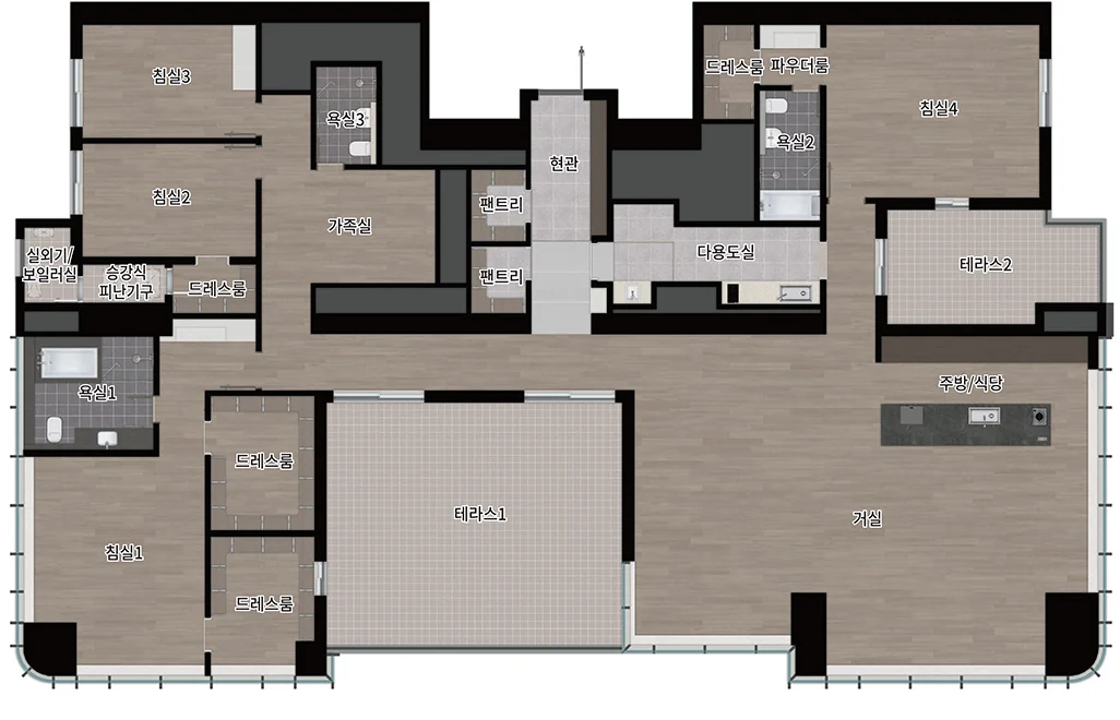 244㎡ 세대 평면도